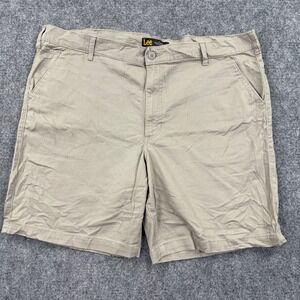 Lee Chino Shorts 42 Tan Stretch Cotton Twill Casual Mens